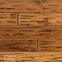 E-Peck® Southern Pine Auburn by Synergy Wood - Rare Pecky Cypress look on Red Grandis, Eastern White Pine and Southern Pine boards.