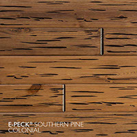 E-Peck® Southern Colonial by Synergy Wood - Rare Pecky Cypress look on Red Grandis, Eastern White Pine and Southern Pine boards.