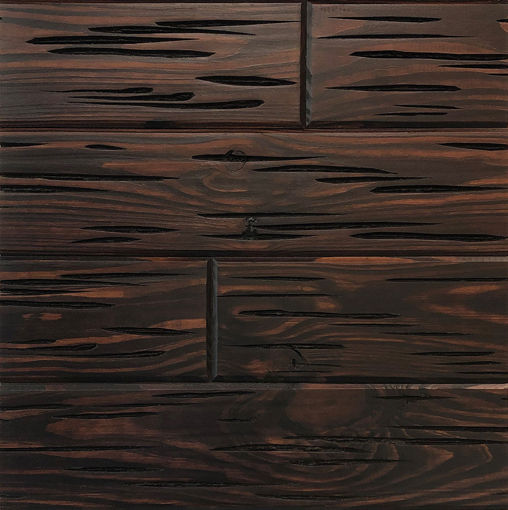 E-Peck® Southern Pine Bordeaux by Synergy Wood - Rare Pecky Cypress look on Cypress, or Southern Pine boards.