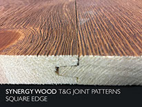 Square Edge Synergy Wood features prefinished, handcrafted wood walls and wood ceilings. 